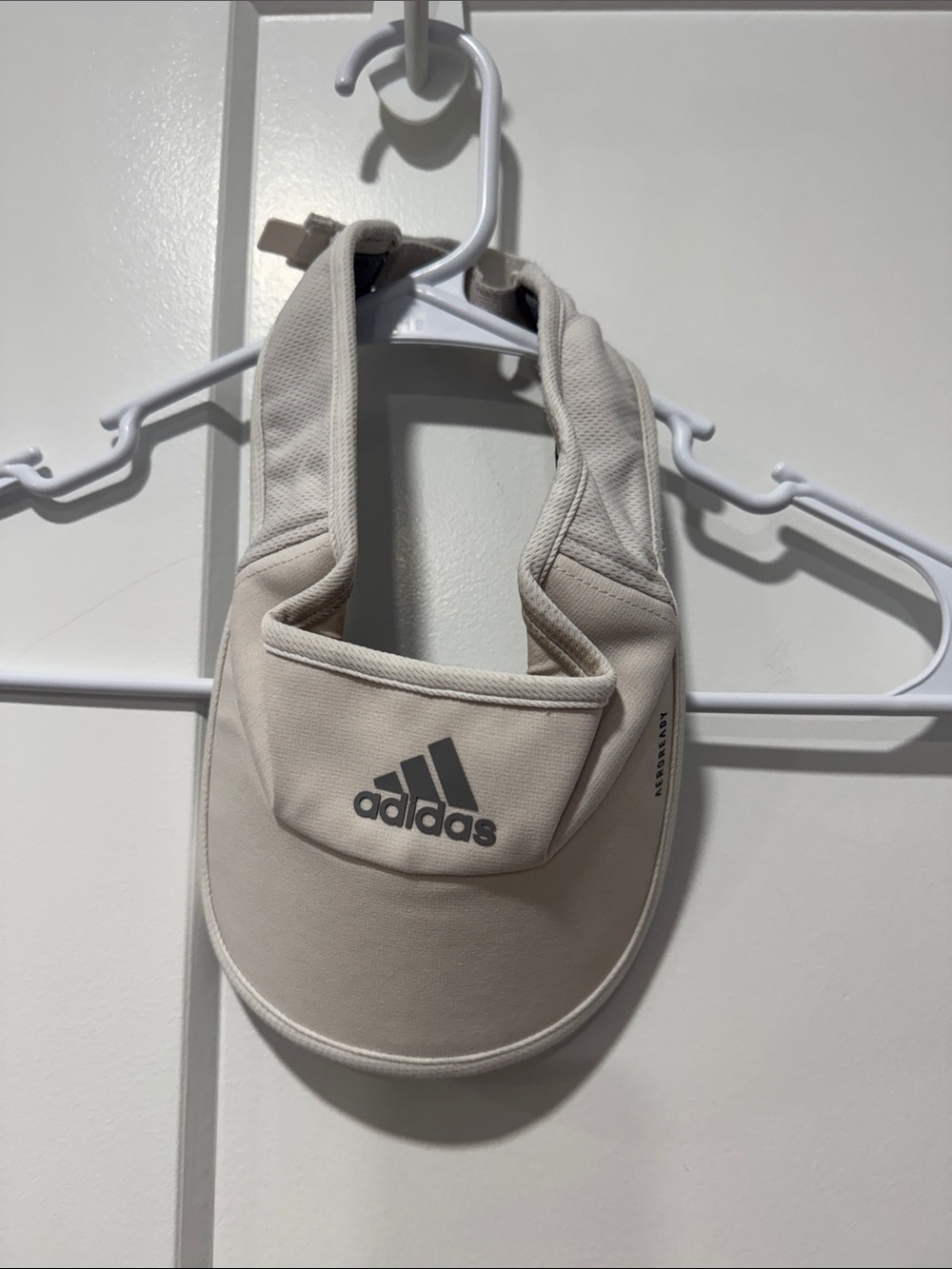 adidas Beige Performance Visor with Black Logo